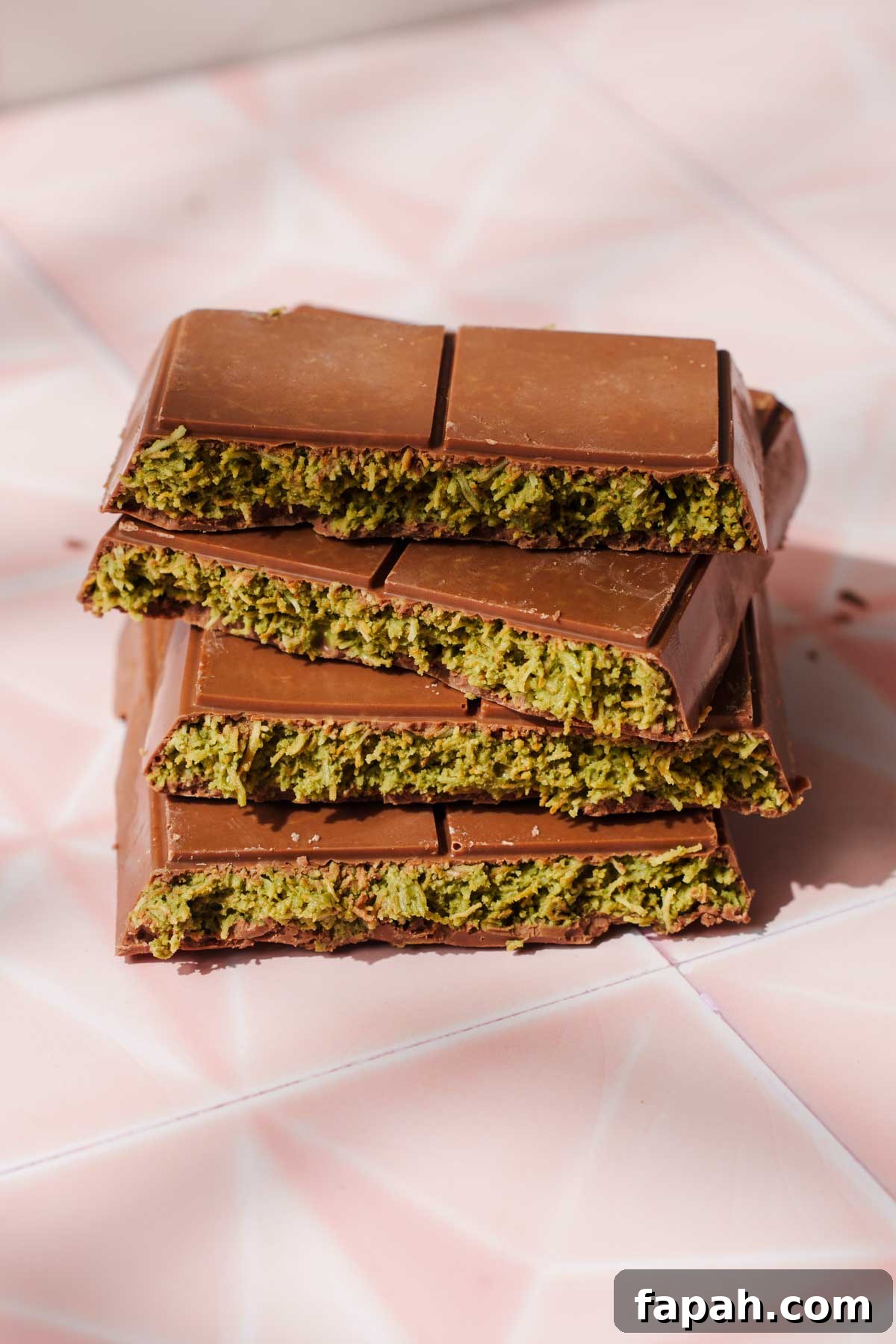 Dubai-Style Chocolate Bar Recipe: Homemade Candy Bar Guide 13 tiktok dubai chocolate bar stacked together.