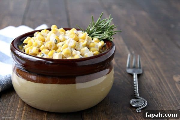 ROSEMARY RICOTTA CORN Rosemary Ricotta Corn in bowl