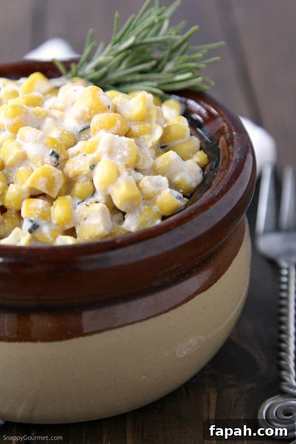 ROSEMARY RICOTTA CORN Rosemary Ricotta Corn in bowl