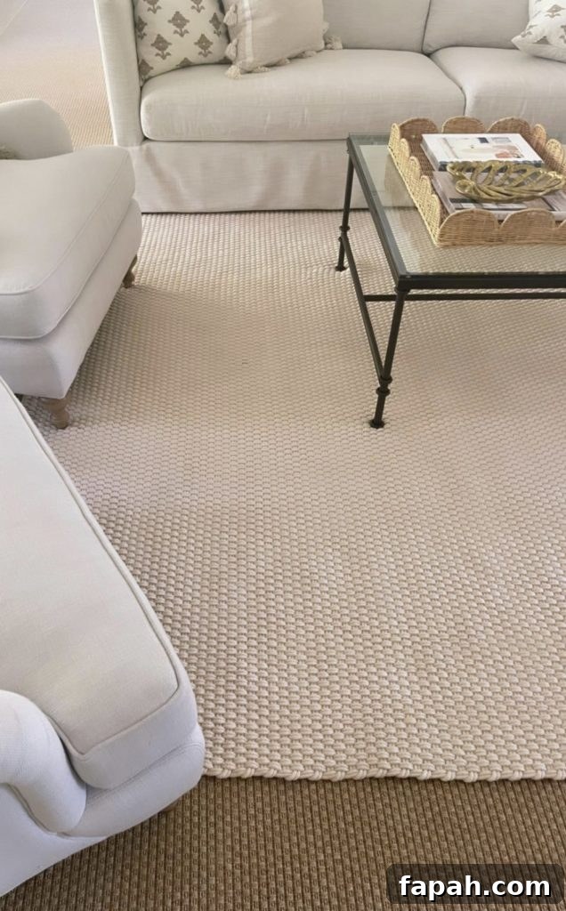 a white rug