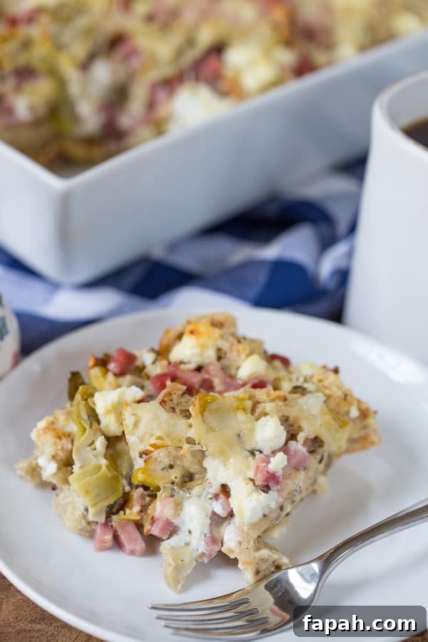 Ham, Artichoke & Goat Cheese Strata Recipe for Brunch 4 Ham Artichoke and Goat Cheese Strata