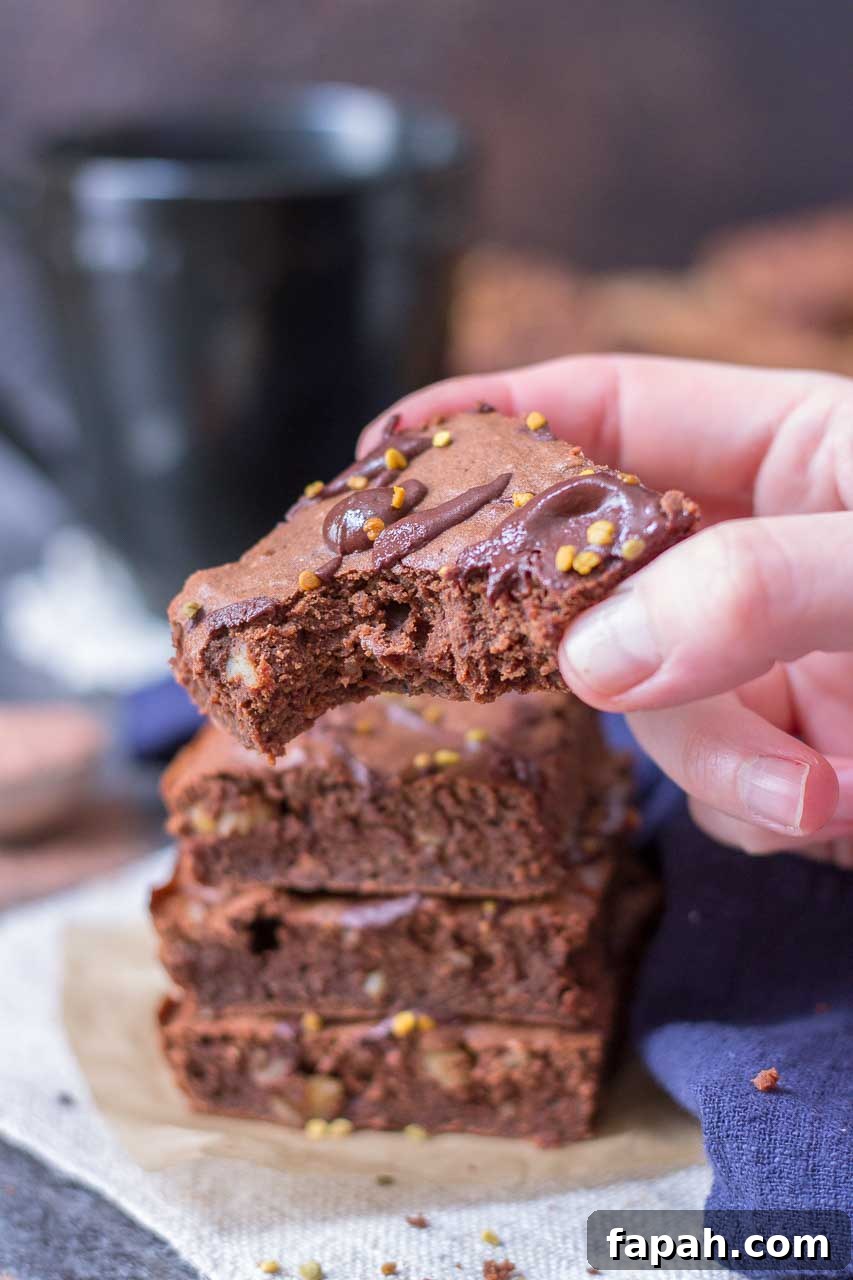 Fudgy Walnut Brownies Recipe with Crunchy Walnut Topping 5 Fudgy Cacao Walnut Brownies