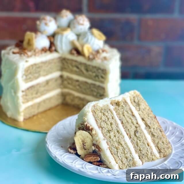 old fashioned Banana Cake Slice with Cream Cheese buttercream