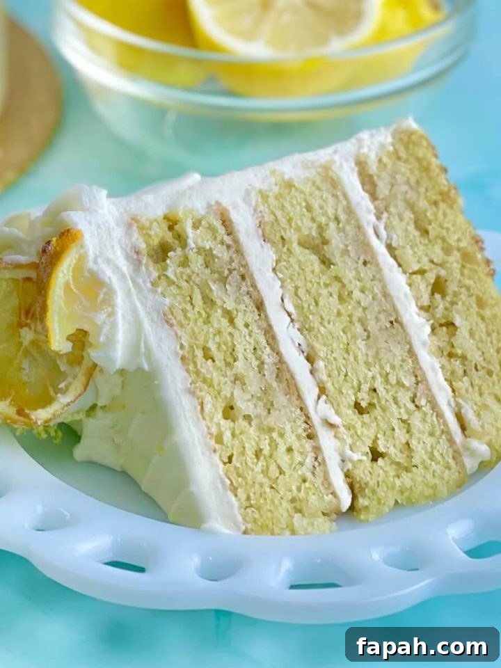 a slice of moist lemon drizzle cake