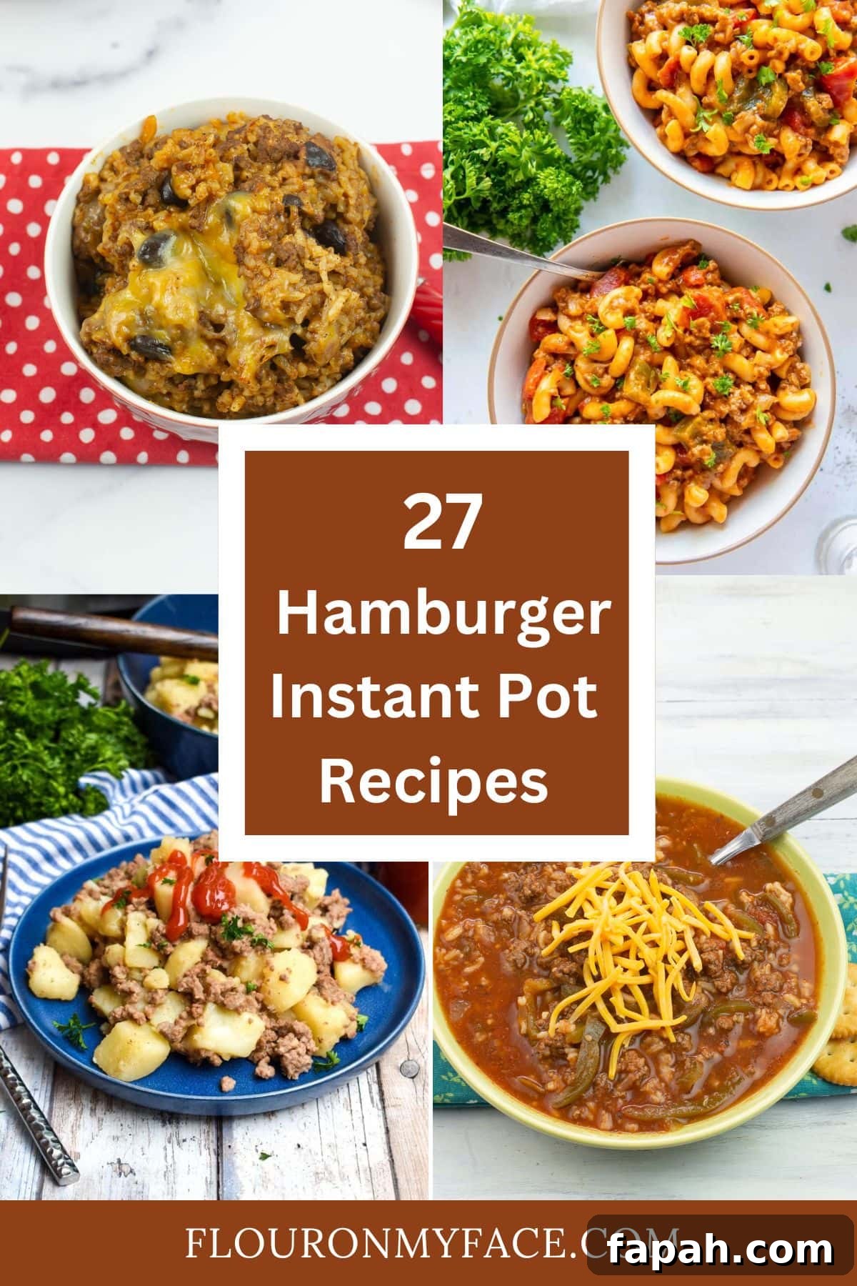 Large featured image previews Hamburger Instant Pot Recipes.