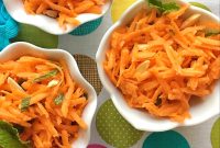 Zesty Carrot Salad with Mint, Honey and Lime