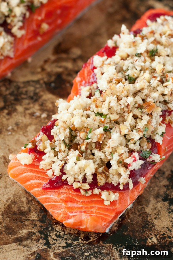 Cranberry Pecan Crusted Salmon