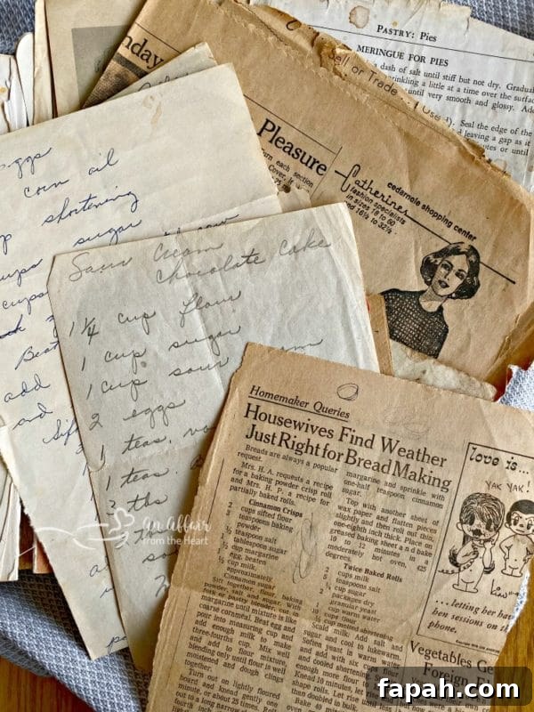 Grandma's Cookbook inside