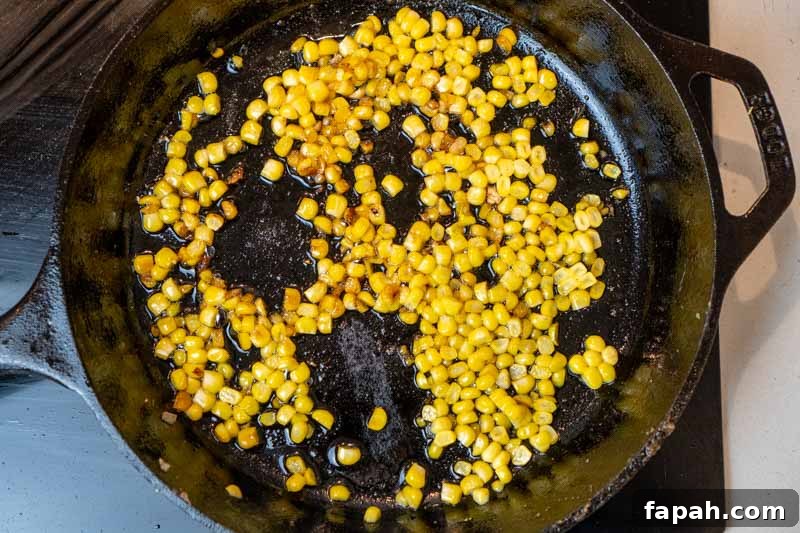 Cooking the corn