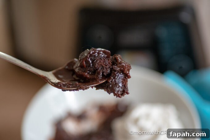 Crockpot Chocolate Lava Cake served and ready to enjoy