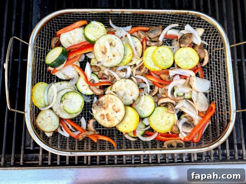 Grilling vegeatables for Italian Sandwiches