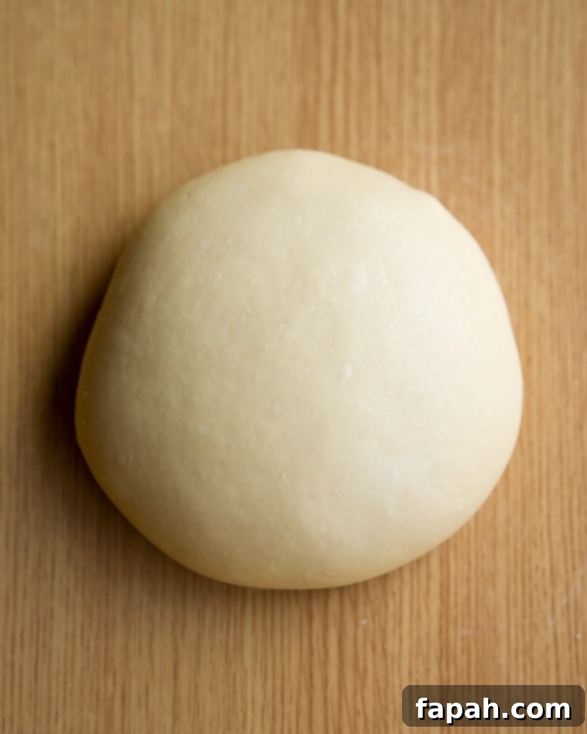 dough ball with bubbles on surface