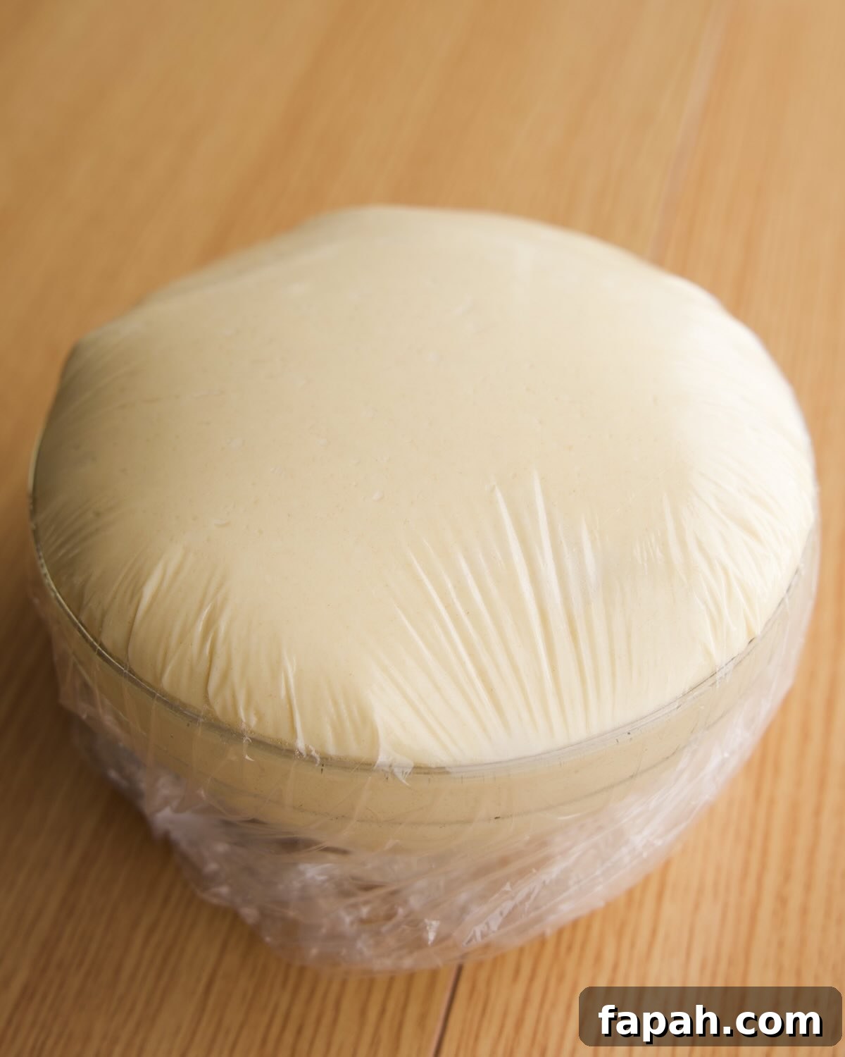 fermented dough that has doubled in size.