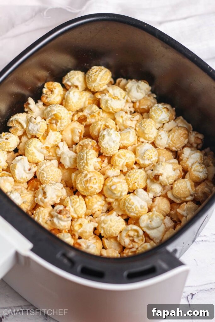 Popcorn in air fryer