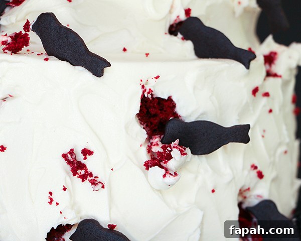 "The Birds" Hitchcock Inspired Bird Attack Cake - super easy and totally creepy for Halloween | by Erin Gardner for TheCakeBlog.com