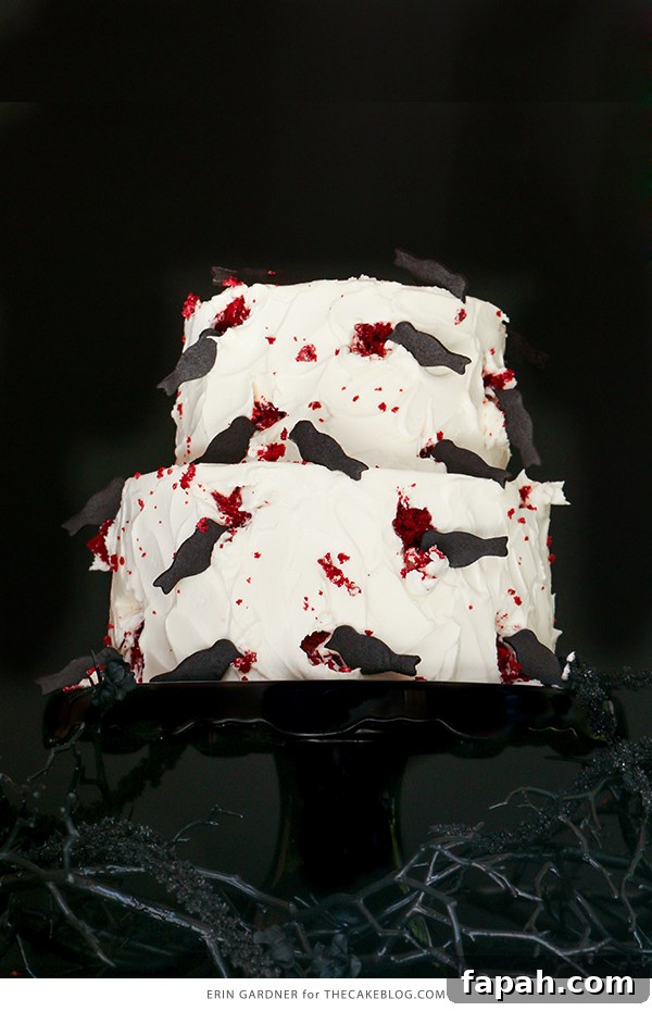 "The Birds" Hitchcock Inspired Bird Attack Cake - super easy and totally creepy for Halloween | by Erin Gardner for TheCakeBlog.com