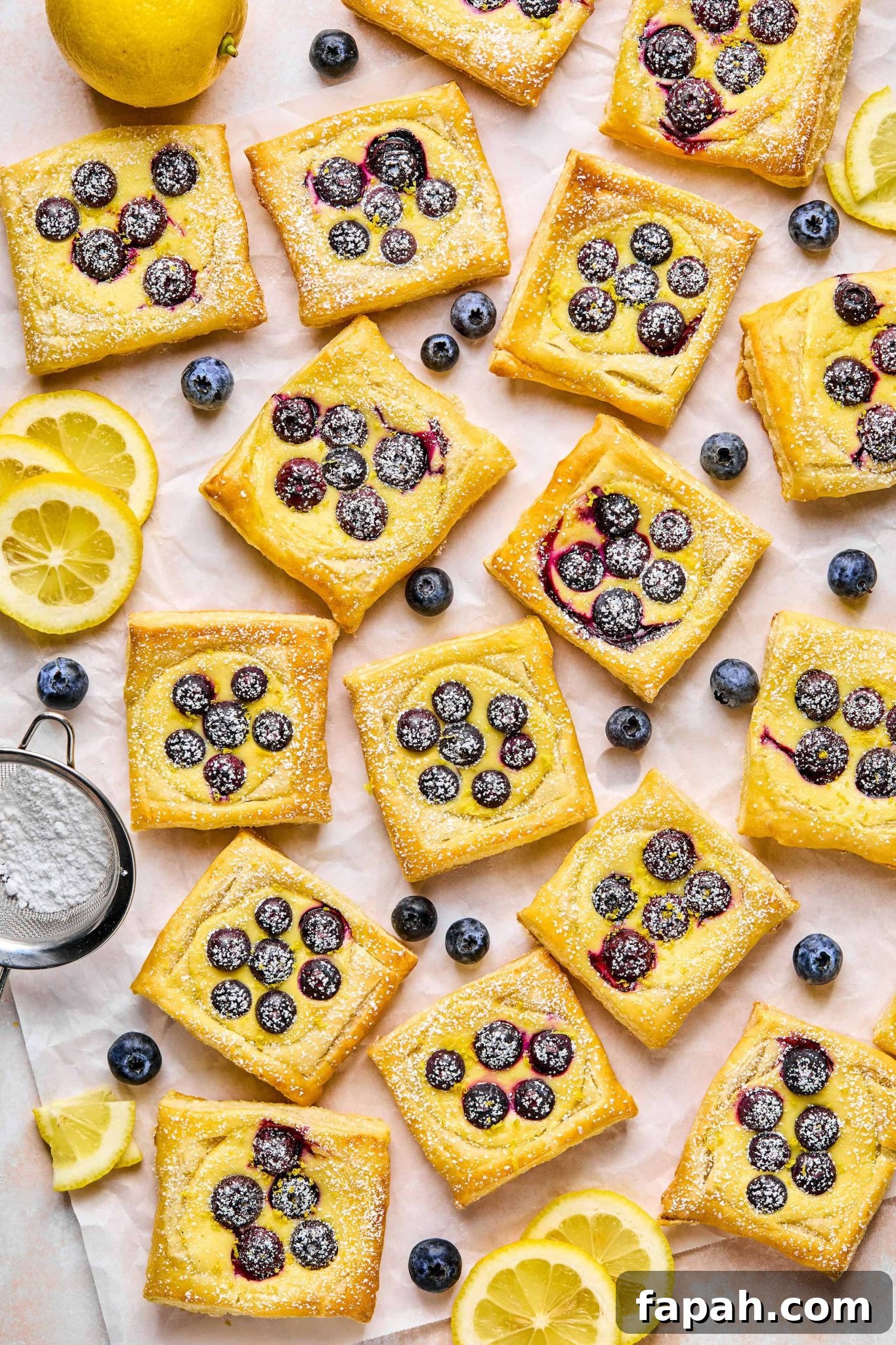Lemon Cream Cheese Puff Pastry Squares