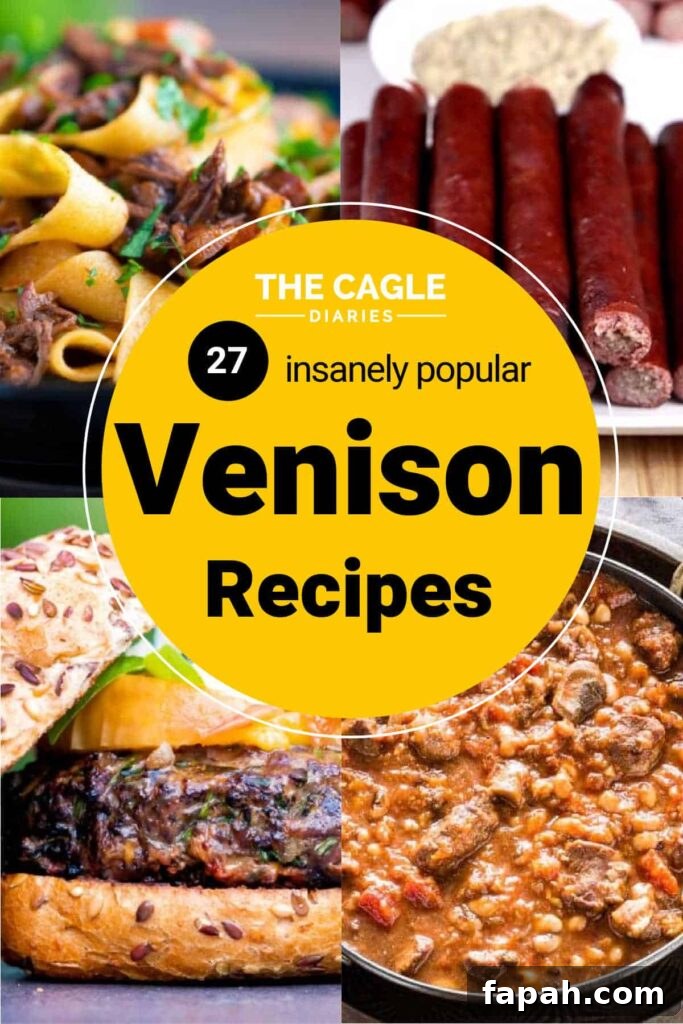 four venison recipes in a rotation, deer burger, venison stew, deer jerky sticks and venison ragu