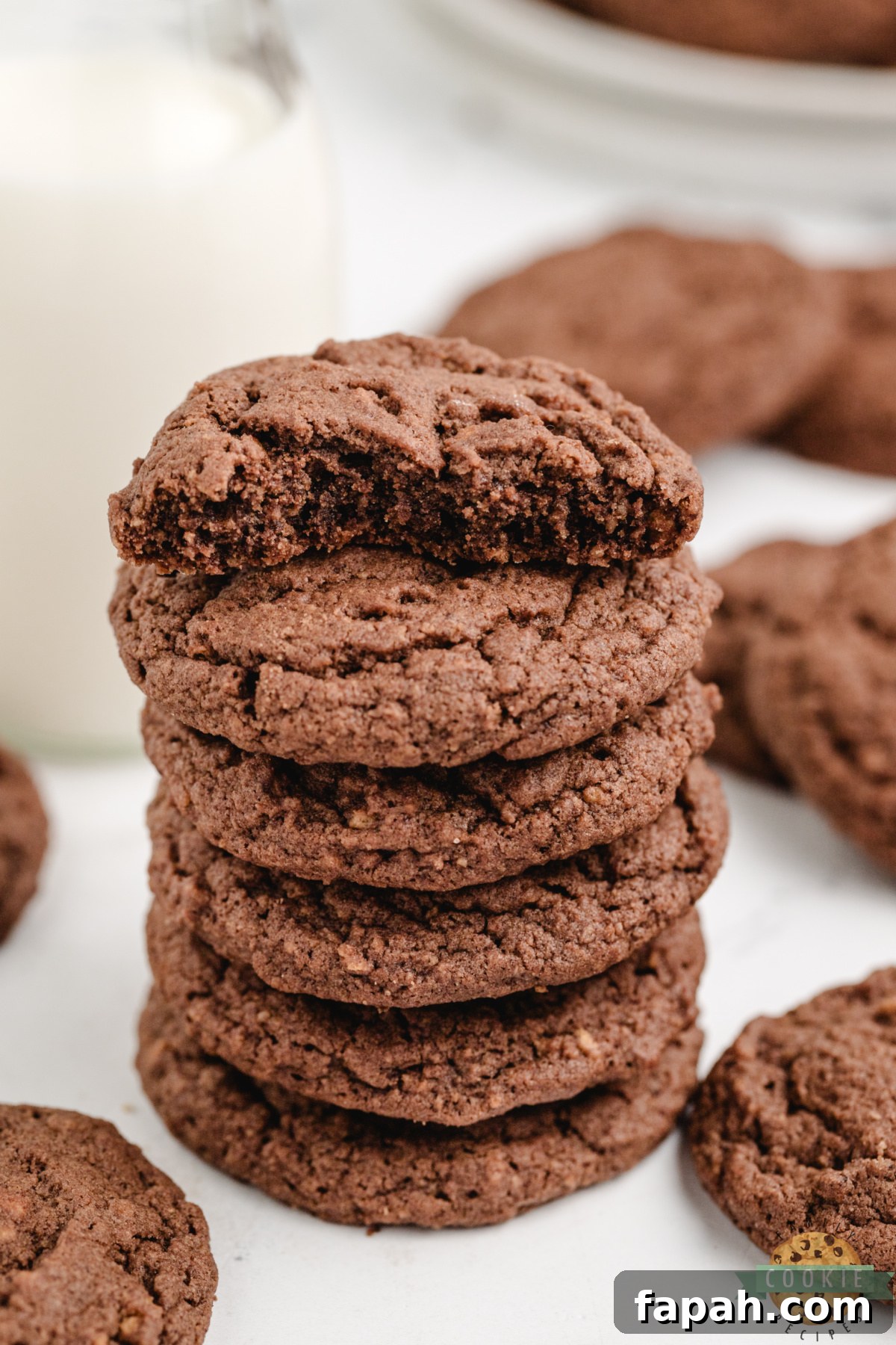 Stack of Chocolate Graham Cracker Cookies