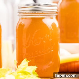 sealed mason jar of bone broth.