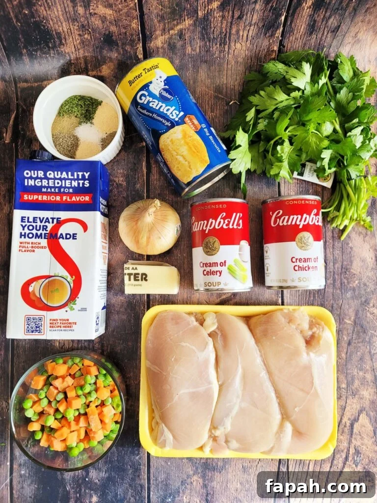Ingredients laid out