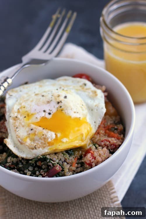 Swiss Chard and Quinoa Breakfast Bowl 